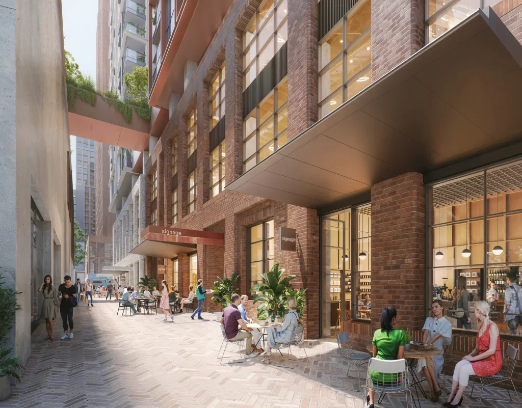 Architectural render of the proposed Waterloo Metro Quarter Northern Precinct development.