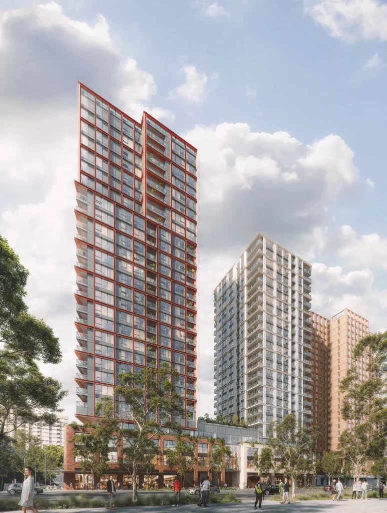 Conceptual architectural render of the Waterloo Metro Quarter Second Amending Concept.