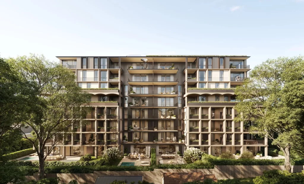 Architectural render of the proposed residential development at 23-31 Dover Road, Rose Bay.