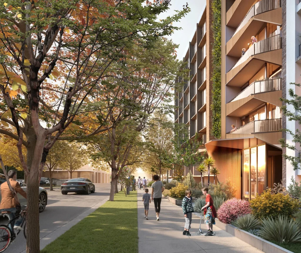 Architectural drawing of the proposed residential flat building at Park Avenue, Gordon.