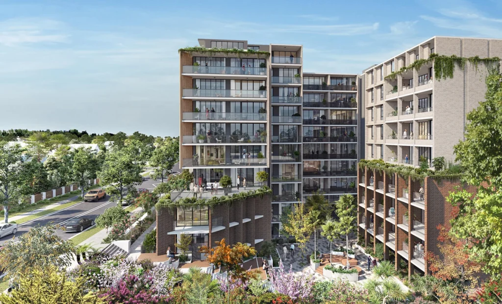 Architectural drawing of the proposed residential flat building at Park Avenue, Gordon.