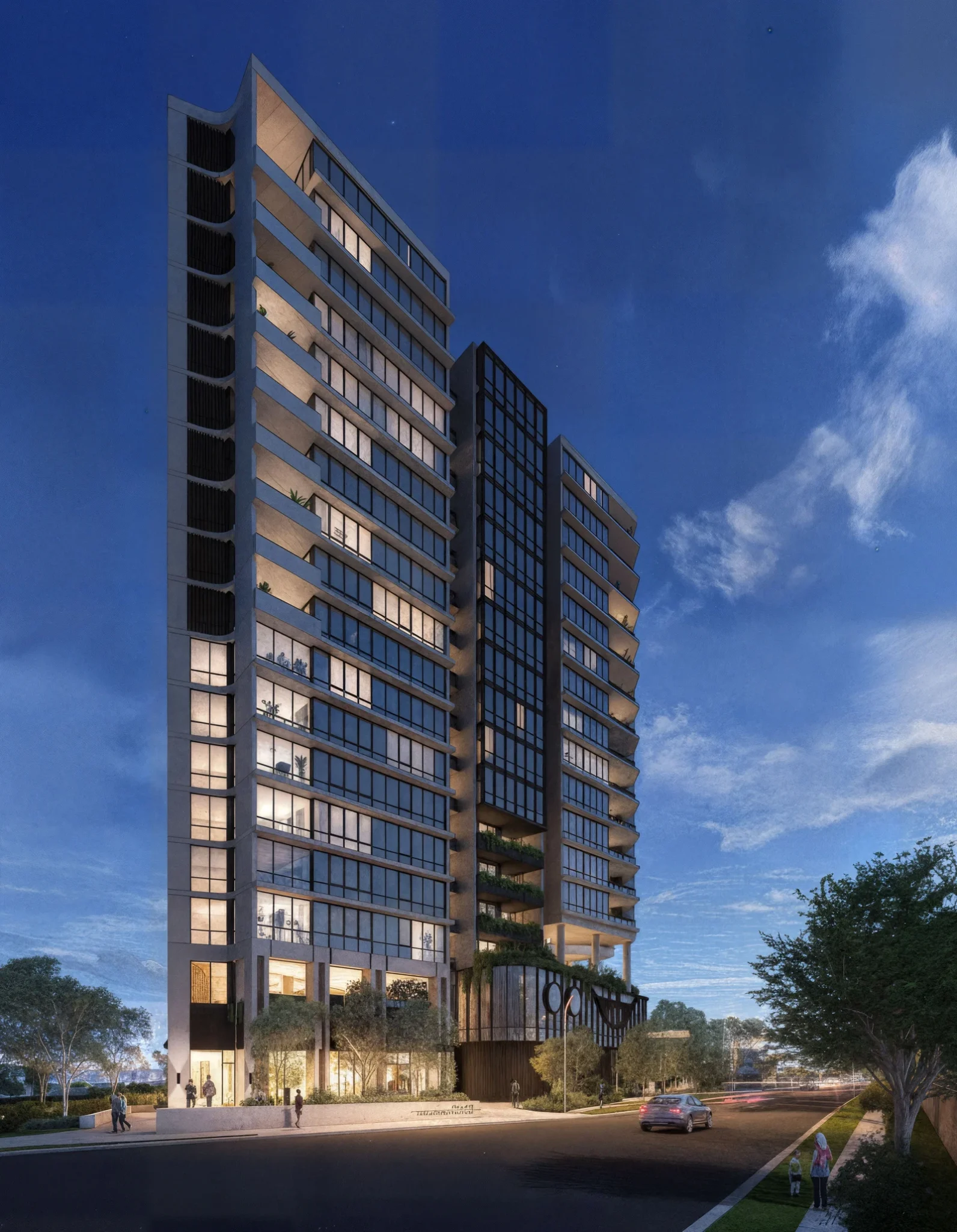 Architectural drawing of the proposed development at 241-245 Pennant Hills Road, Carlingford.