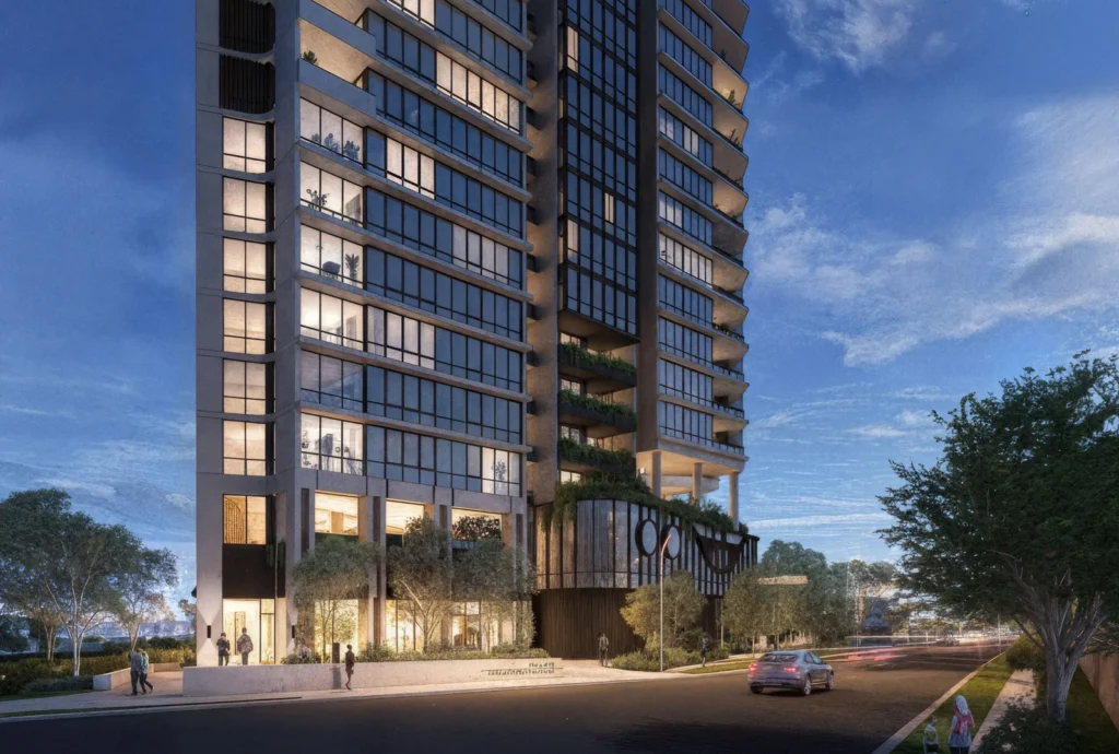 Architectural drawing of the proposed development at 241-245 Pennant Hills Road, Carlingford.