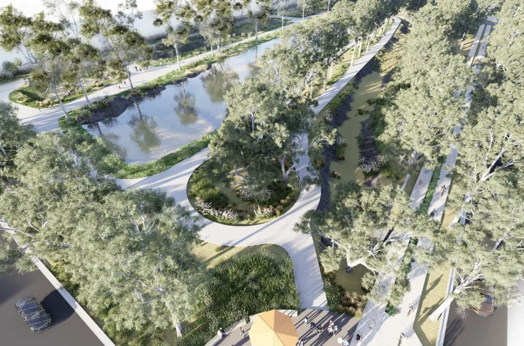 Landscape design plan for the subdivision at 121 Willmington Road, Luddenham.