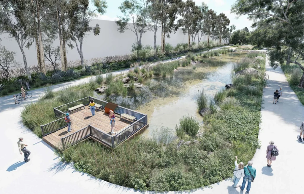 Landscape design plan for the proposed subdivision at 121 Willmington Road, Luddenham.