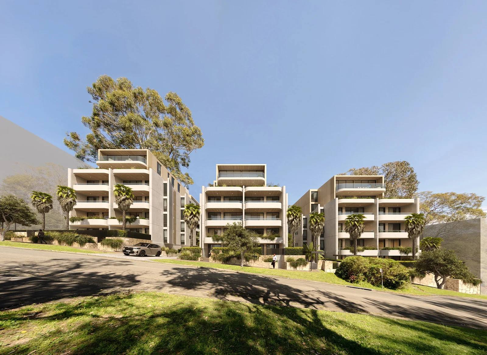 Architectural render of the proposed development at 159-167 Darley Street West, Mona Vale.