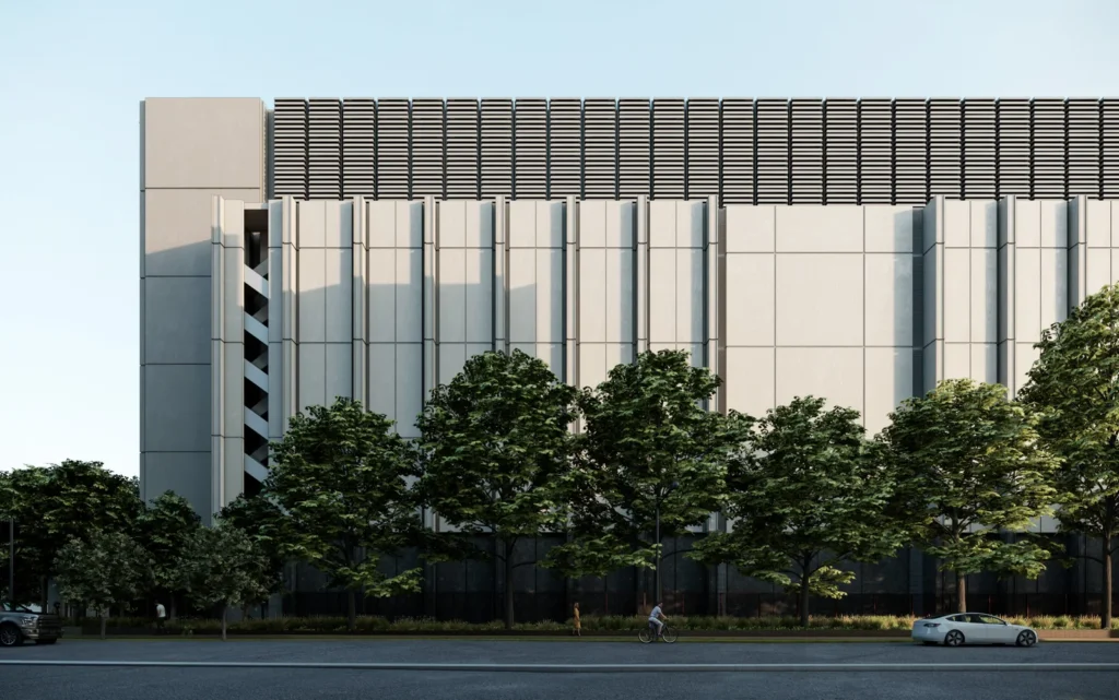 Architectural render of the proposed Project Duke Data Centre at Mascot.