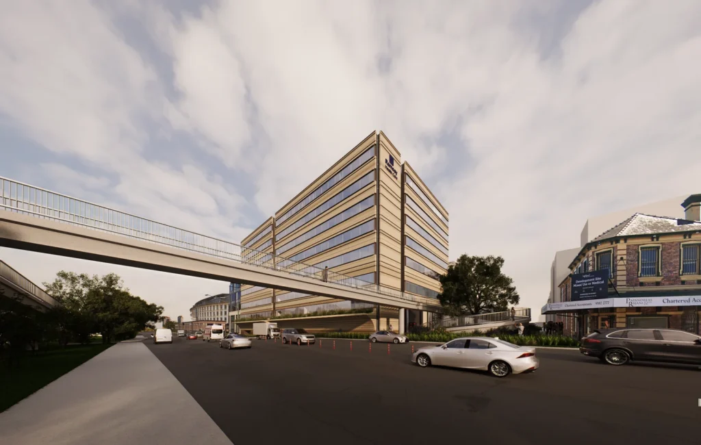 Architectural drawing of the proposed St George Private Hospital expansion.
