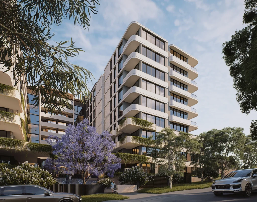 Architectural render of the proposed development at 9–17 Balfour Street, Lindfield.