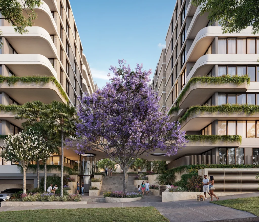 Architectural render of the proposed development at 9–17 Balfour Street, Lindfield.