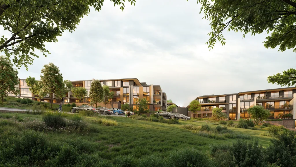 Architectural drawing of the proposed Uniting Belrose Seniors Housing development.