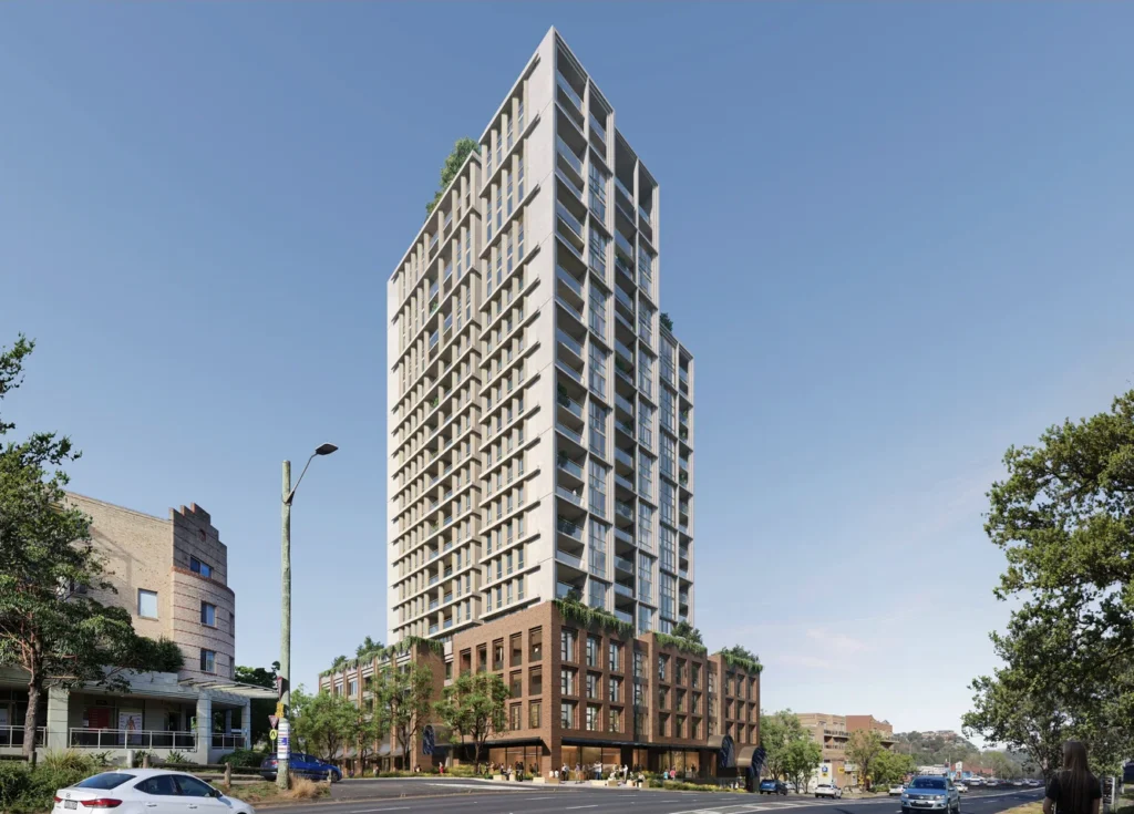 Architectural drawing of the proposed development at 96 Anzac Avenue, West Ryde.