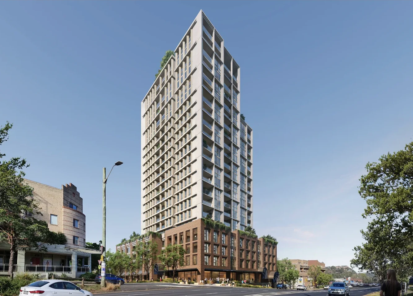 Architectural drawing of the proposed development at 96 Anzac Avenue, West Ryde.