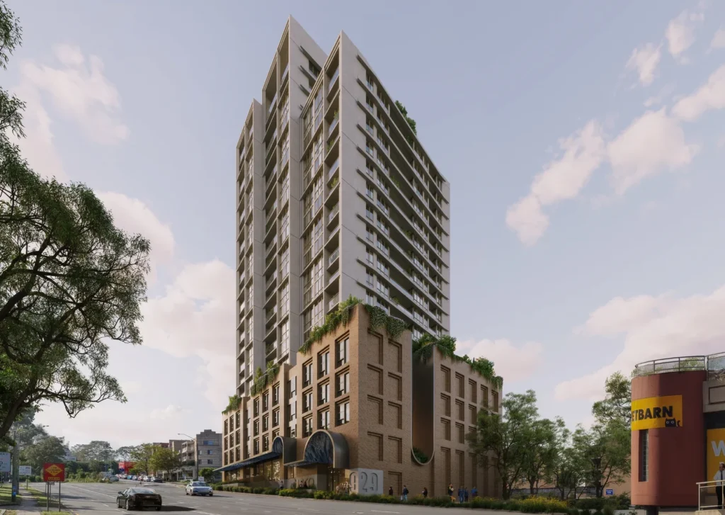 Architectural drawing of the proposed development at 96 Anzac Avenue, West Ryde.