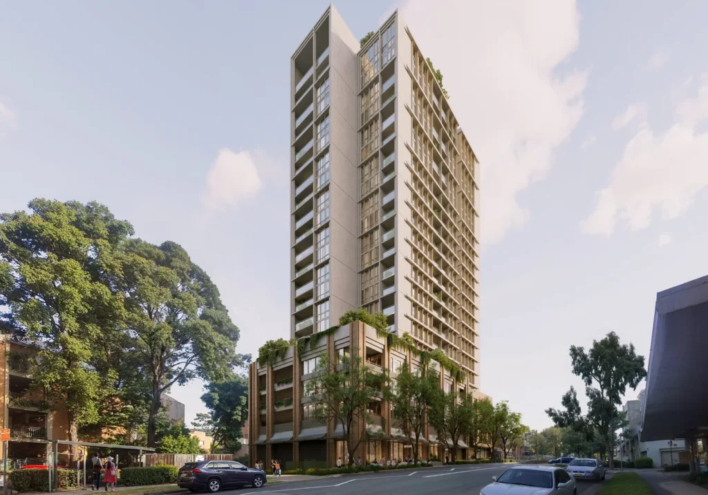 Architectural drawing of the proposed development at 96 Anzac Avenue, West Ryde.