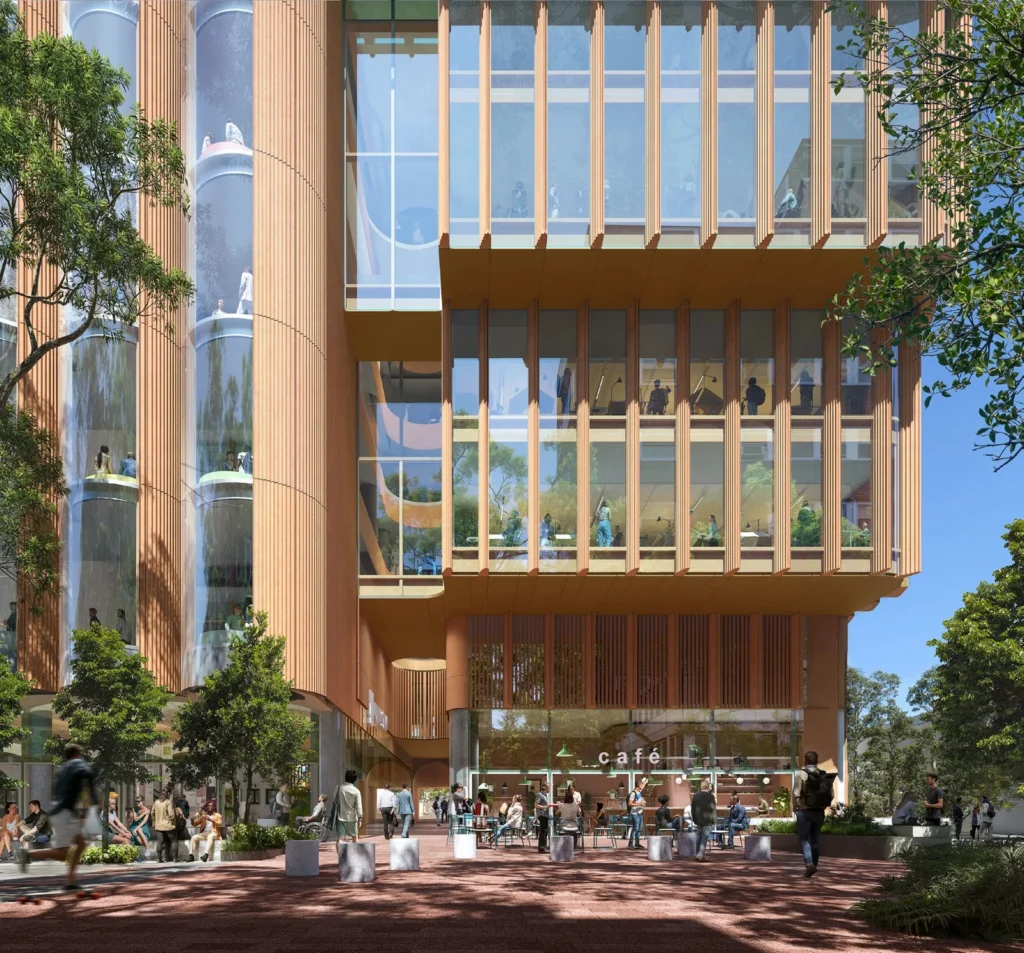 Architectural render of the proposed UNSW G25 Education Building.