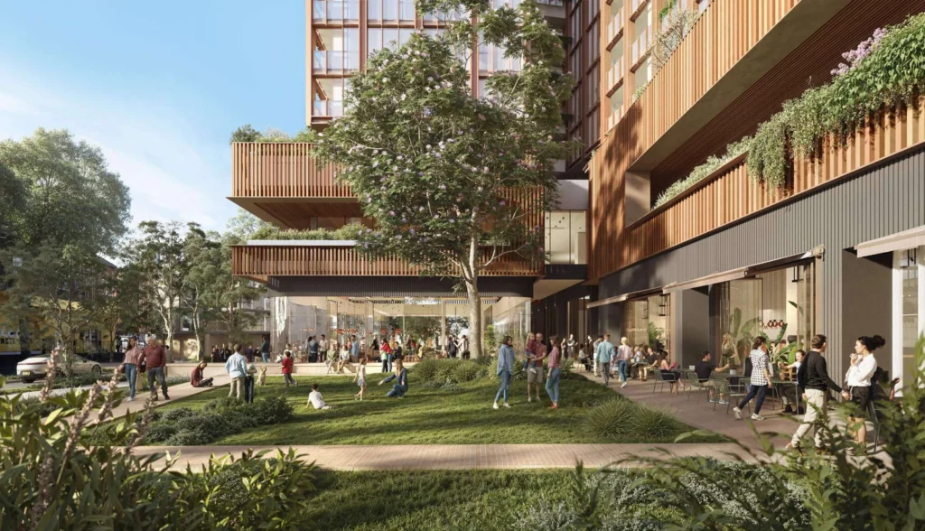 A page from the architectural design report for the Campsie mixed-use development.