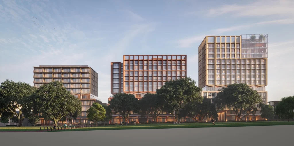 An architectural plan sheet for the UNSW student accommodation project.