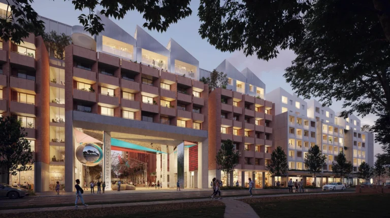 An architectural drawing of the proposed development.