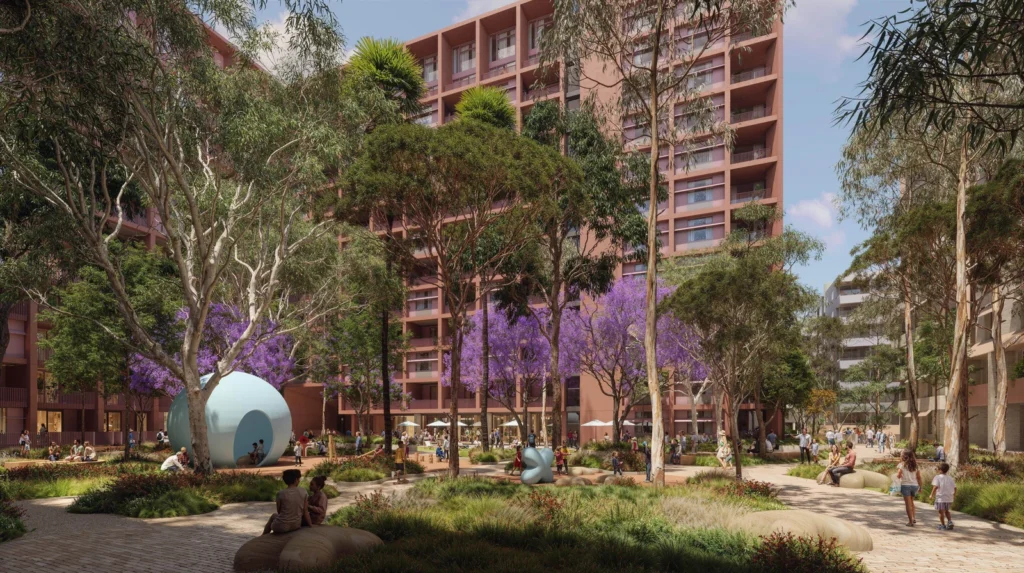 An architectural drawing of The Timberyards project.