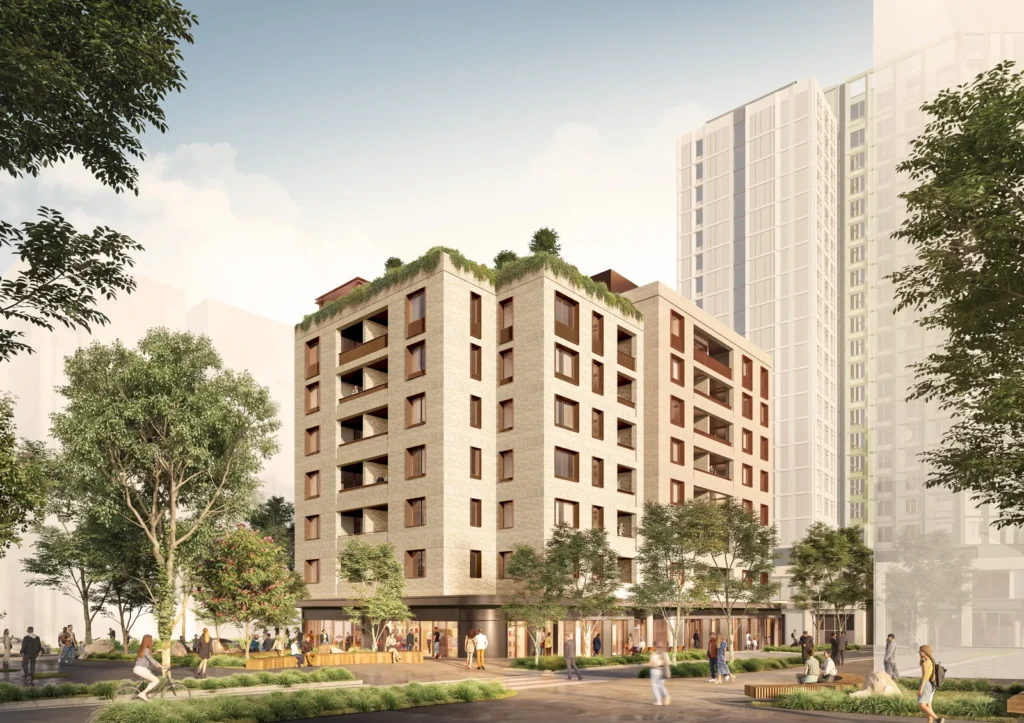 Image from the plan set for the proposed development at ssd 84322496 mixed use development at green square town centre sites 8 and 19.