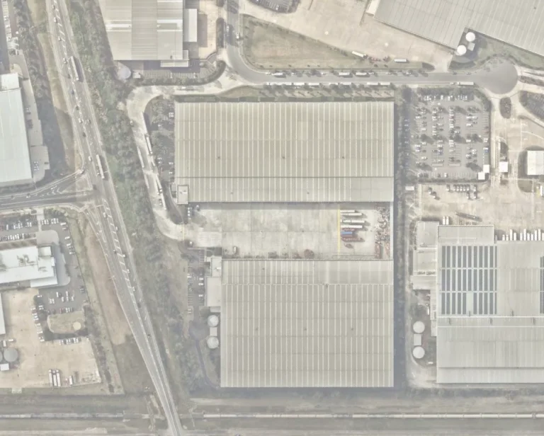 A plan drawing of the proposed warehouse site.