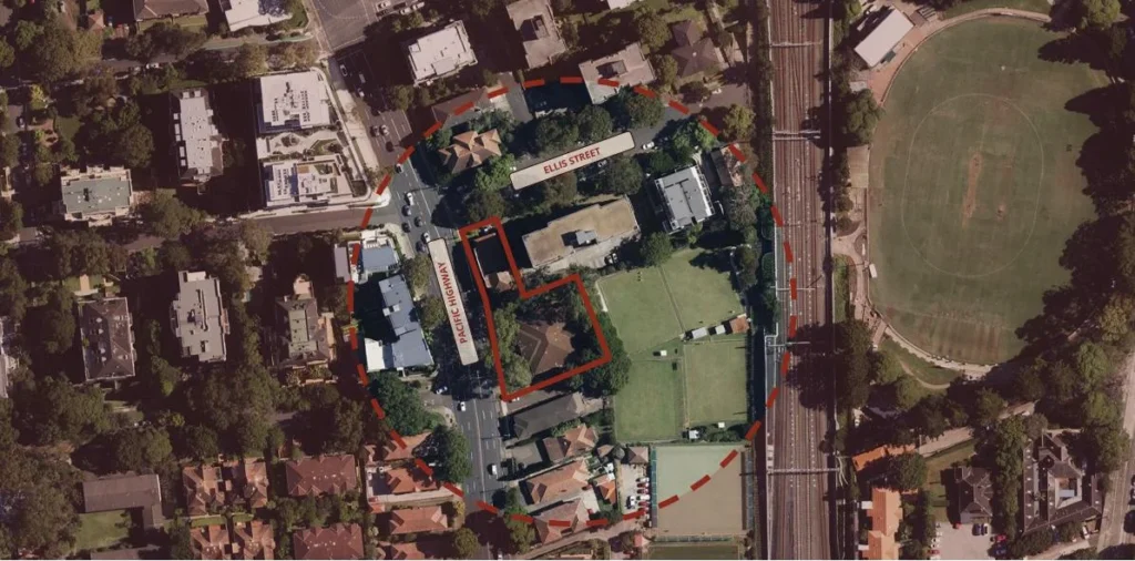 A set of architectural plans for a proposed development.