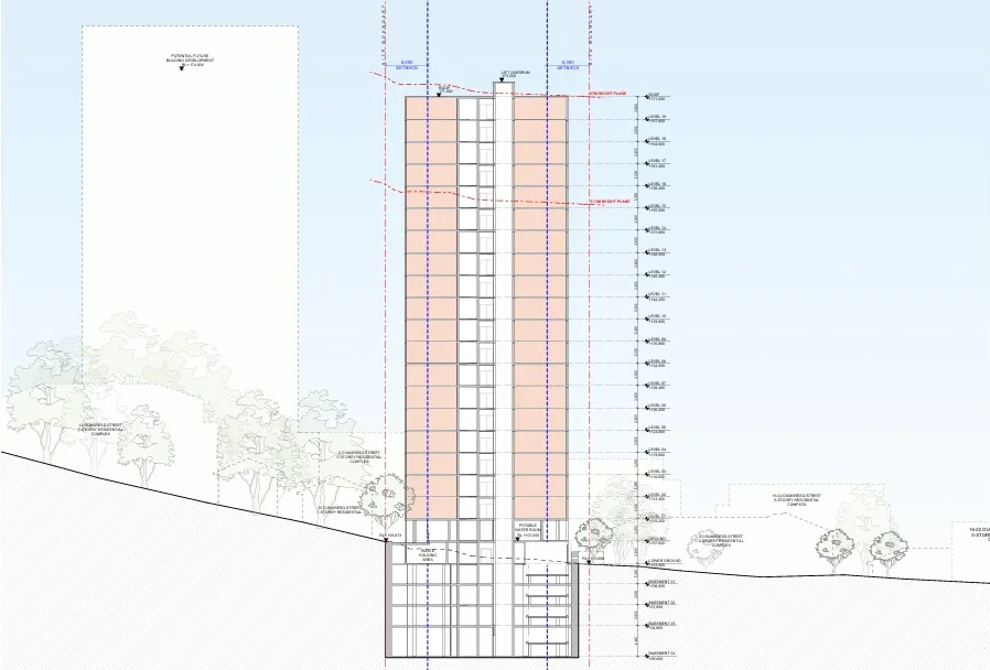 A set of architectural plans for the proposed development.