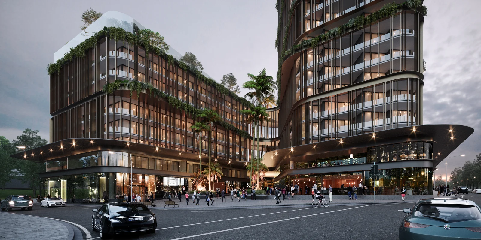 A site plan for the proposed Norwest mixed-use precinct.