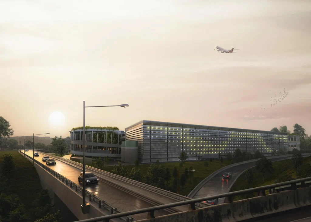 A page from the architectural plans for the Burrows Road warehouse project.