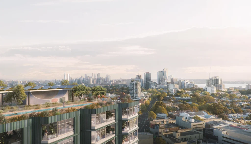 A page from the architectural plans for the Crows Nest Over Station Development.