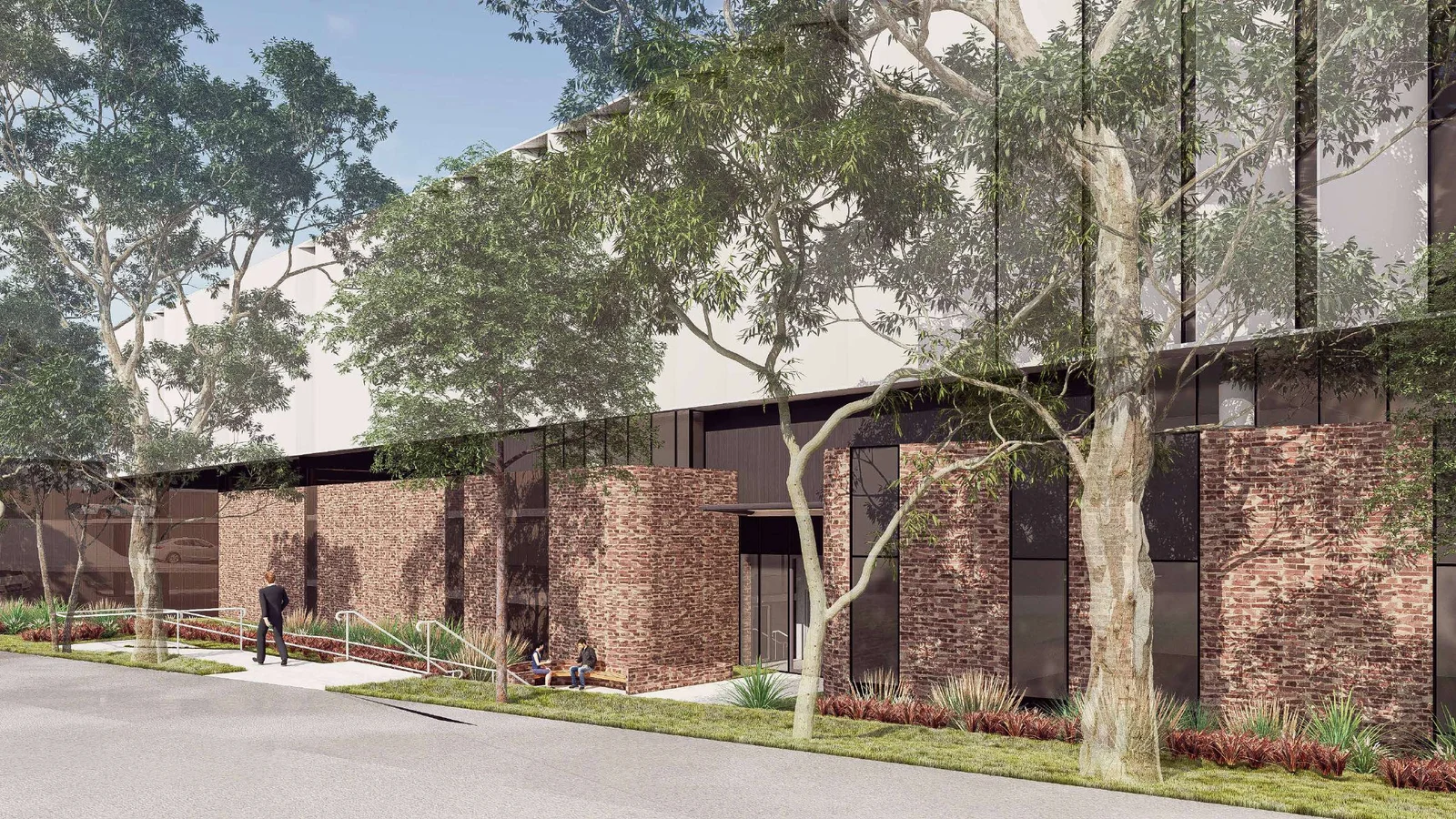 A plan drawing of the proposed warehouse development.