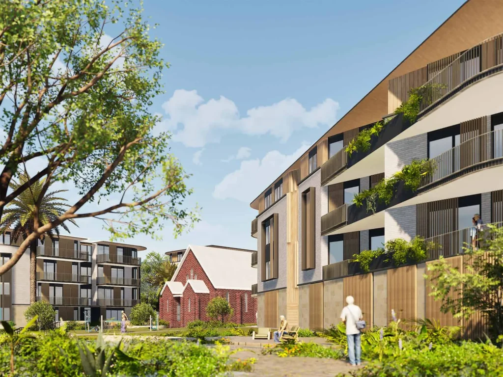 A set of architectural plans for the IRT Woonona redevelopment.