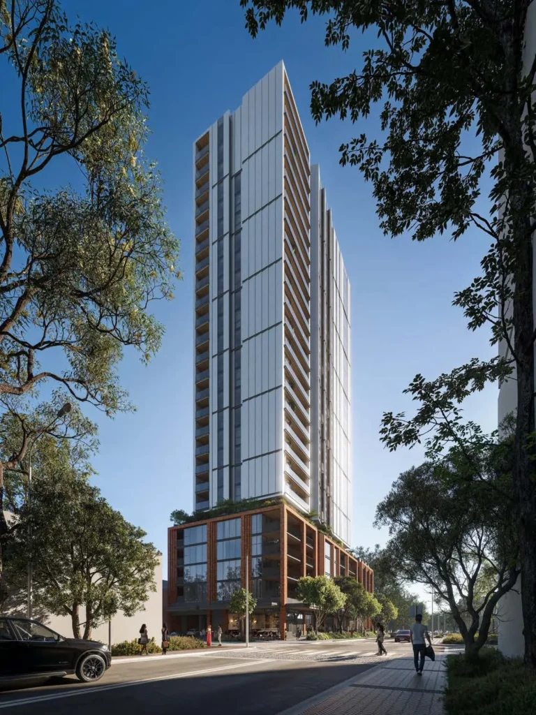 A page from the architectural plans for the Five Dock mixed-use proposal.