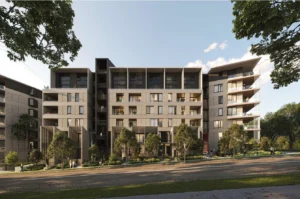 A page from the architectural plans for the Rouse Hill apartment project.