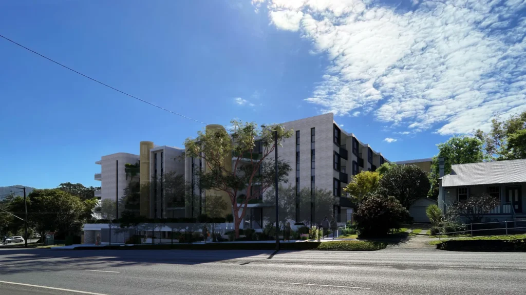 A page from the approved architectural plans for 211A-215 Harbour Drive.