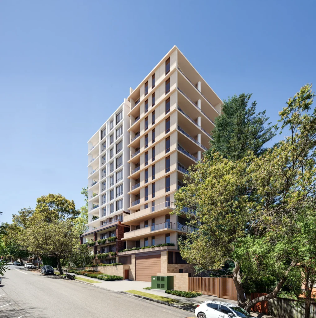 A site plan for the residential project at 8-24 Nicholson Street, Wollstonecraft.