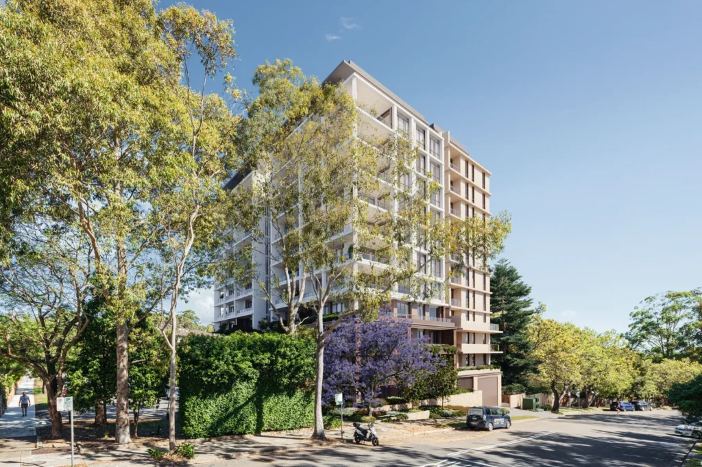 A plan drawing of the proposed development.