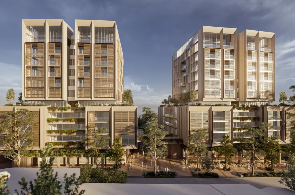 A plan drawing for the proposed mixed-use towers at 100 Edinburgh Road, Castlecrag.