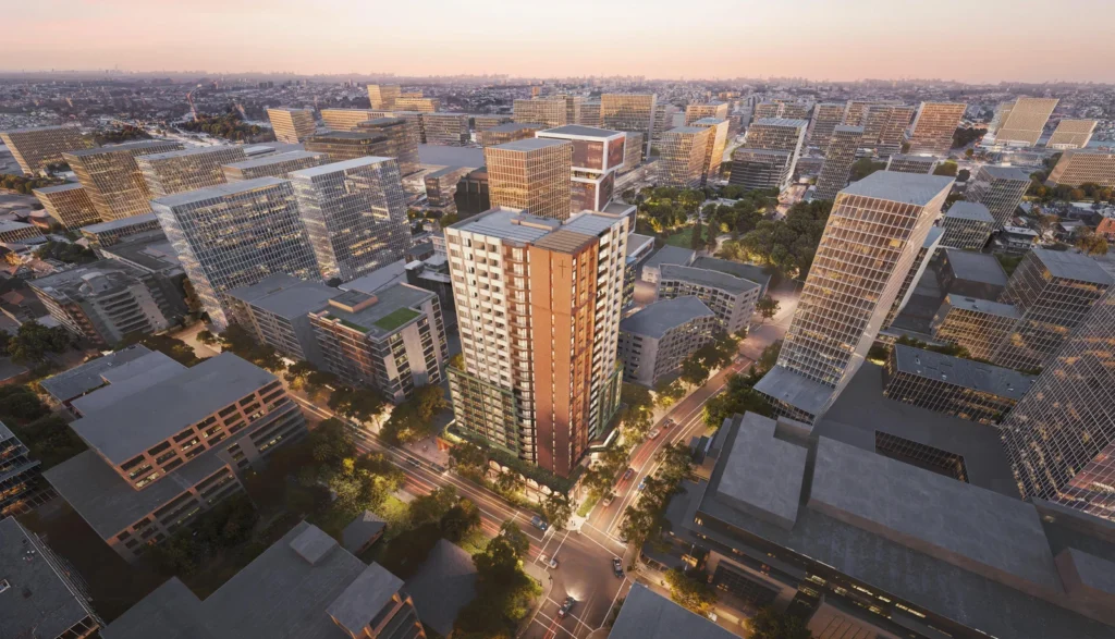 A plan drawing for the St Paul's Anglican Church redevelopment in Bankstown.