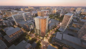 A plan drawing for the St Paul's Anglican Church redevelopment in Bankstown.