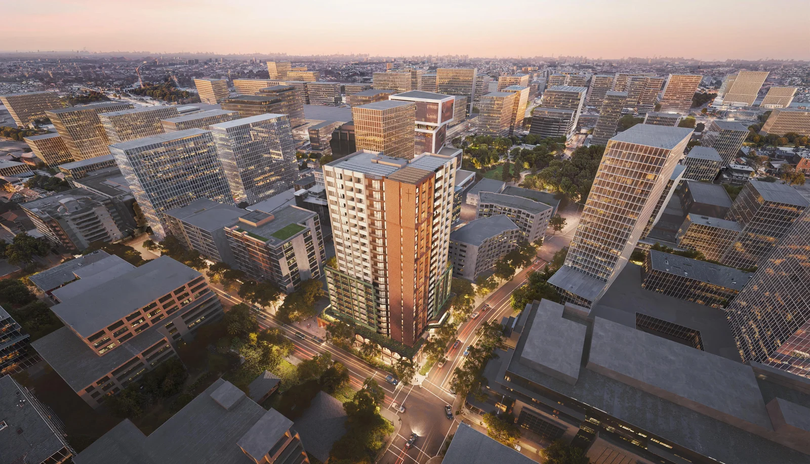 A plan drawing for the St Paul's Anglican Church redevelopment in Bankstown.