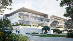 A set of architectural plans for the Sanderling Avenue project.
