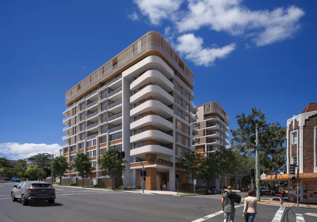 A set of architectural plans for a proposed development.