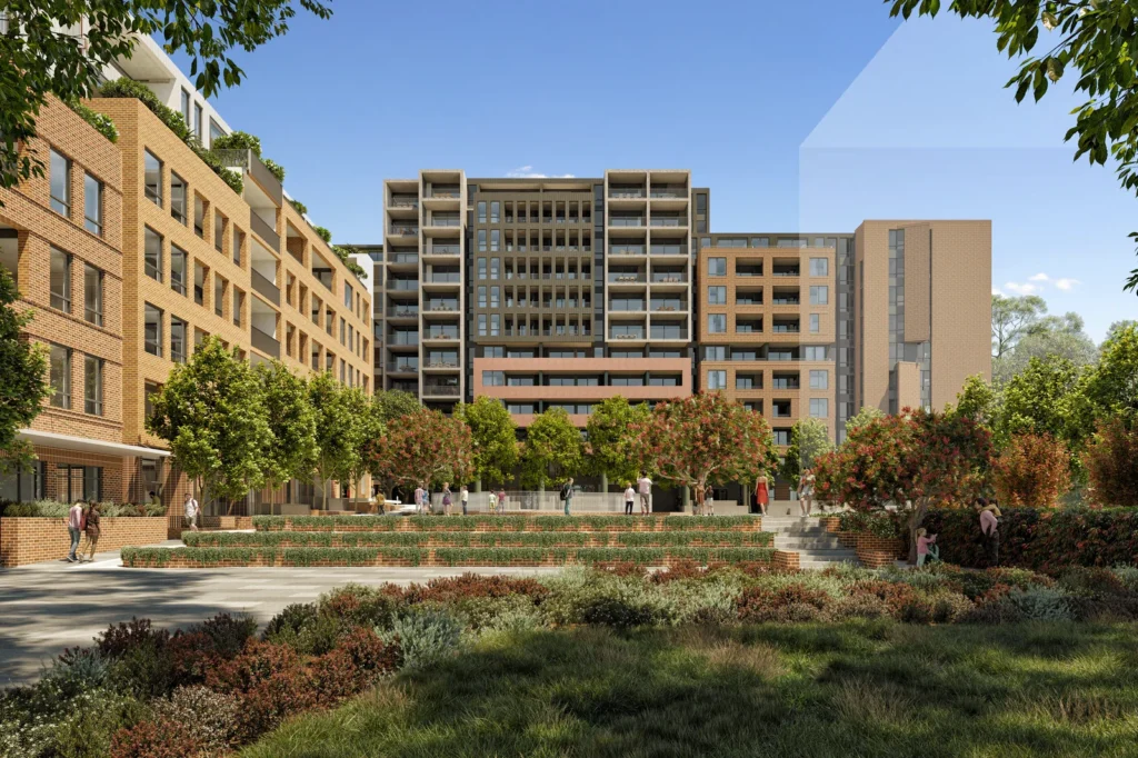 Architectural visualisation for Regents Park In-Fill Affordable Housing - Stage 3 at 30-46 Auburn Road, Regents Park.