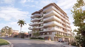 Architectural visualisation for Residential development with infill affordable housing at 3-5 Yeo Street, Neutral Bay at North Sydney.