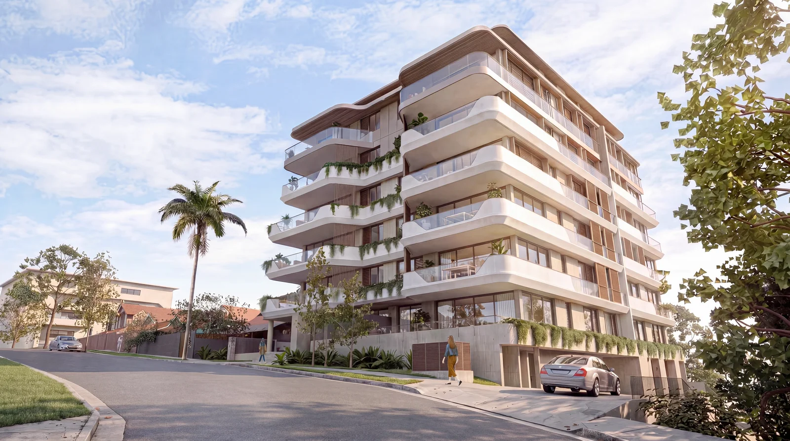 Architectural visualisation for Residential development with infill affordable housing at 3-5 Yeo Street, Neutral Bay at North Sydney.